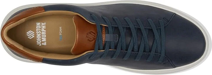 Johnston & Murphy Anders Lace-To-Toe Men's Shoes Navy Full Grain : 9 M (D), Leather - Image 2