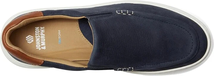 Johnston & Murphy Anders Moc Toe Slip-on Men's Slip on Shoes Navy Nubuck : 10 M (D) - Image 2