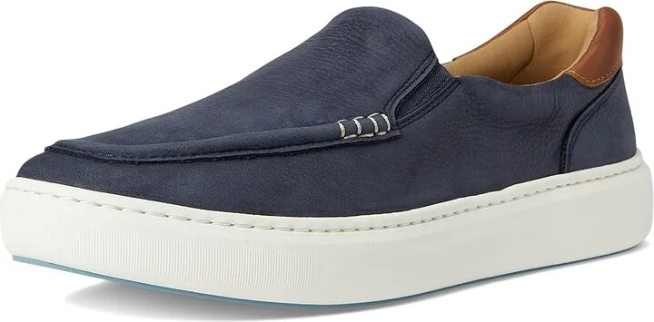 Johnston & Murphy Anders Moc Toe Slip-on Men's Slip on Shoes Navy Nubuck : 10 M (D) - Image 5
