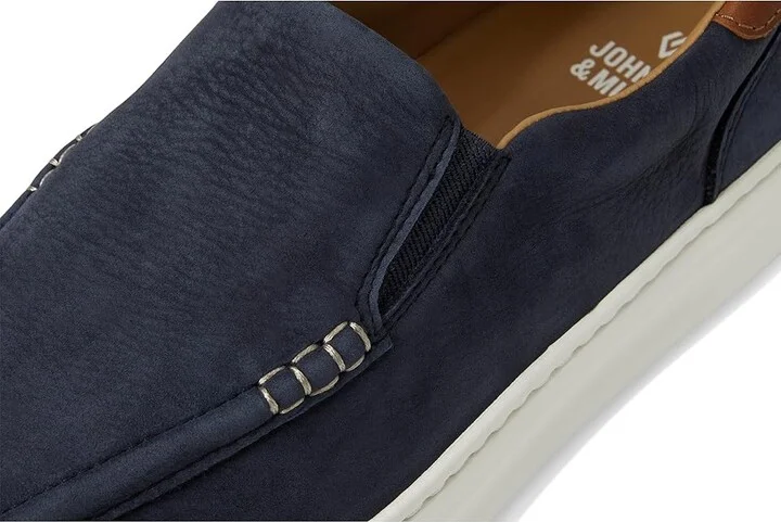 Johnston & Murphy Anders Moc Toe Slip-on Men's Slip on Shoes Navy Nubuck : 10 M (D) - Image 7