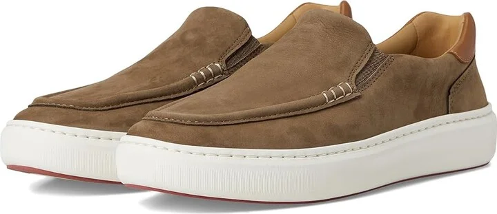 Johnston & Murphy Anders Moc Toe Slip-on Men's Slip on Shoes Taupe Nubuck : 8.5 M (D)