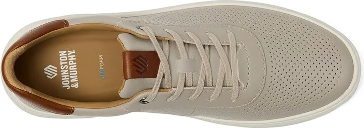 Johnston & Murphy Anders Perfed U-Throat Men's Shoes Beige : 9.5 M (D), Leather/Rubber - Image 2