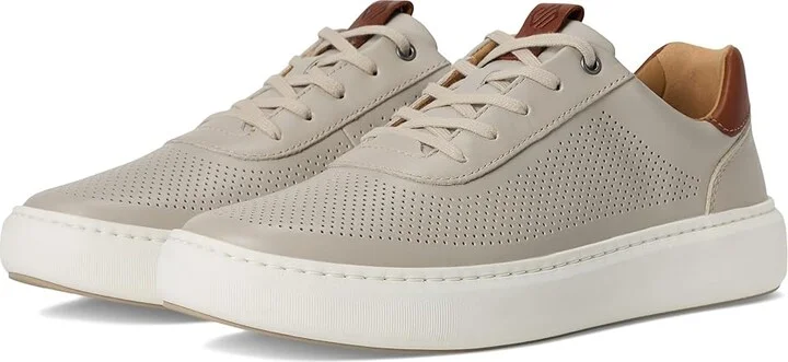 Johnston & Murphy Anders Perfed U-Throat Men's Shoes Beige : 9.5 M (D), Leather/Rubber