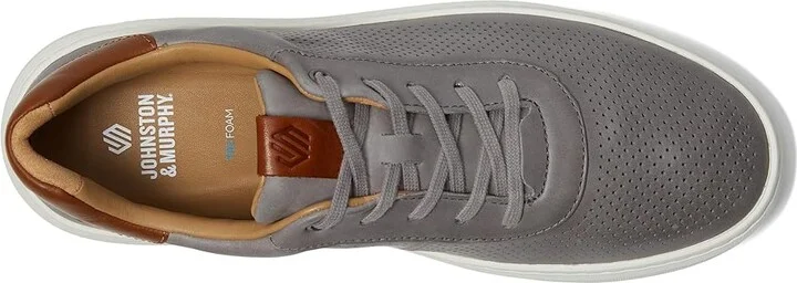 Johnston & Murphy Anders Perfed U-Throat Men's Shoes Gray Full Grain : 13 M (D), Leather/Rubber - Image 2