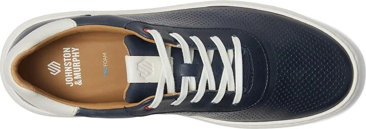 Johnston & Murphy Anders Perfed U-Throat Men's Shoes Navy : 9 M (D), Leather/Rubber - Image 2