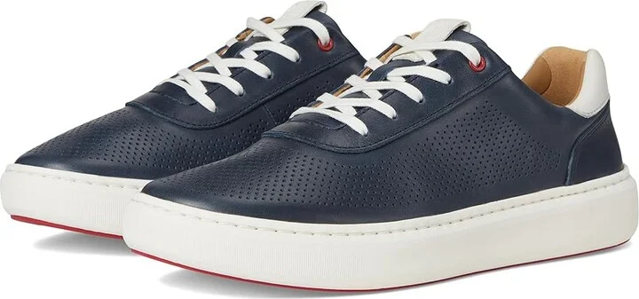 Johnston & Murphy Anders Perfed U-Throat Men's Shoes Navy : 9 M (D), Leather/Rubber