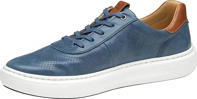 Johnston & Murphy Anders Perfed U-Throat Men's Shoes Navy Full Grain : 13 M (D), Leather/Rubber - Image 5