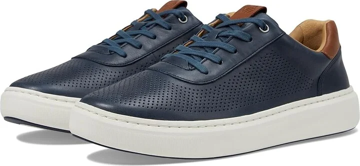 Johnston & Murphy Anders Perfed U-Throat Men's Shoes Navy Full Grain : 13 M (D), Leather/Rubber