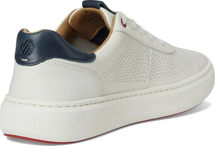 Johnston & Murphy Anders Perfed U-Throat Men's Shoes White : 9 M (D), Leather/Rubber - Image 4