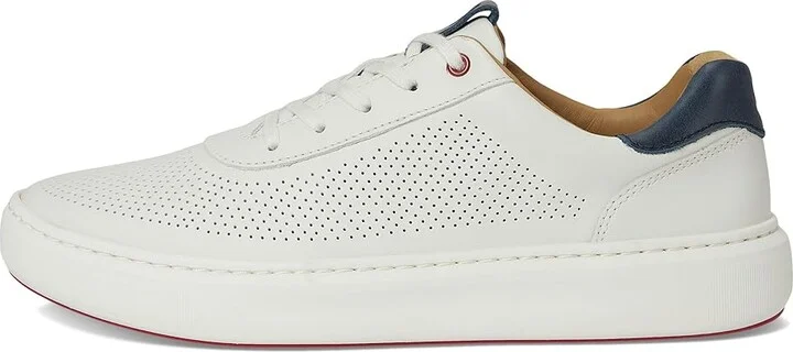 Johnston & Murphy Anders Perfed U-Throat Men's Shoes White : 9 M (D), Leather/Rubber - Image 6