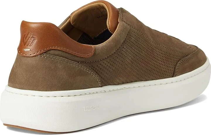 Johnston & Murphy Anders Stretch Lace-To-Toe Men's Slip on Shoes Taupe Nubuck : 11 M (D), Leather - Image 4