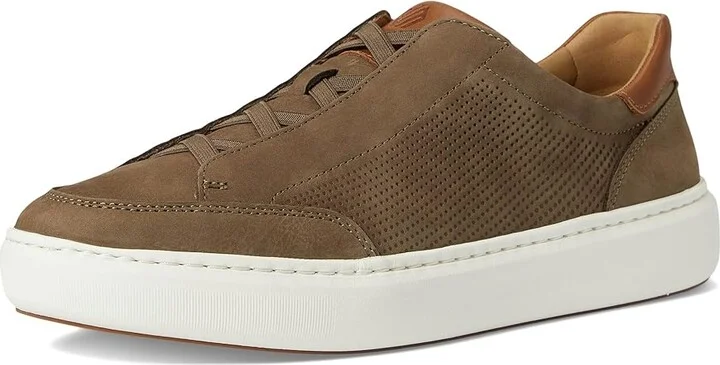 Johnston & Murphy Anders Stretch Lace-To-Toe Men's Slip on Shoes Taupe Nubuck : 11 M (D), Leather - Image 5
