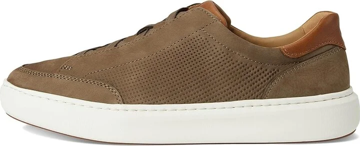 Johnston & Murphy Anders Stretch Lace-To-Toe Men's Slip on Shoes Taupe Nubuck : 11 M (D), Leather - Image 6