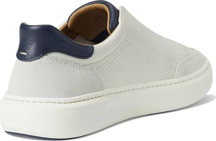 Johnston & Murphy Anders Stretch Lace-To-Toe Men's Slip on Shoes White Full Grain/Suede : 13 M (D), Leather - Image 4