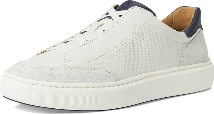 Johnston & Murphy Anders Stretch Lace-To-Toe Men's Slip on Shoes White Full Grain/Suede : 13 M (D), Leather - Image 5