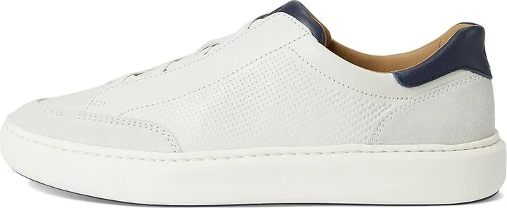Johnston & Murphy Anders Stretch Lace-To-Toe Men's Slip on Shoes White Full Grain/Suede : 13 M (D), Leather - Image 6