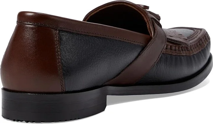 Johnston & Murphy Aragon Kiltie Tassel Loafer Men's Slip on Shoes Black Deer w/Antique Chestnut Waxhide Trim : 7 M (D), Synthetic - Image 5