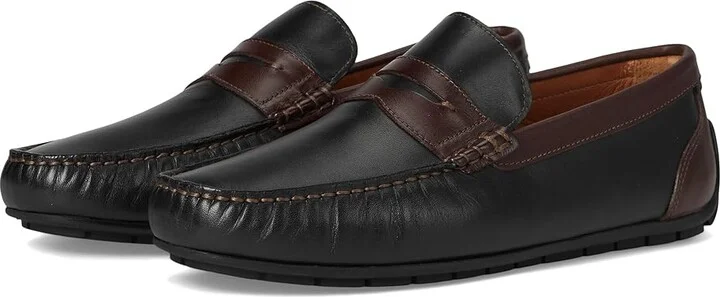Johnston & Murphy Beck Penny Men's Lace-up Boots Black/Mahogany Full Grain : 12 M (D), Leather