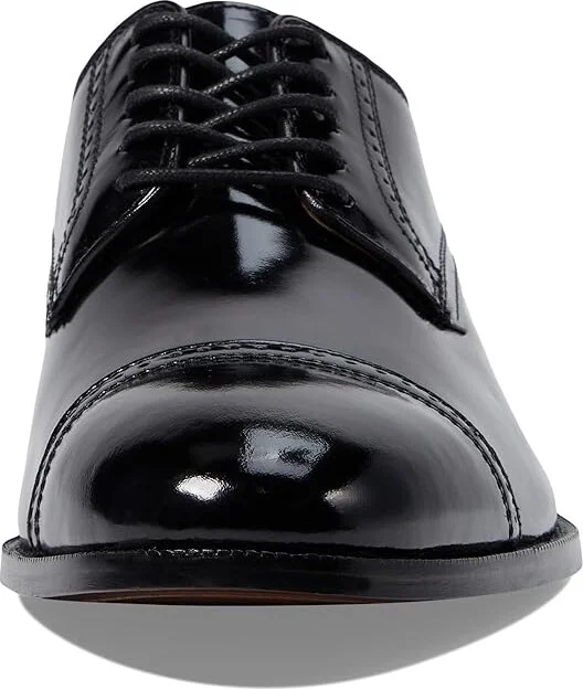Johnston & Murphy Bradford Dress Cap Toe Oxford Men's Lace Up Cap Toe Shoes Black Brush-Off : 8.5 3E, Leather - Image 6