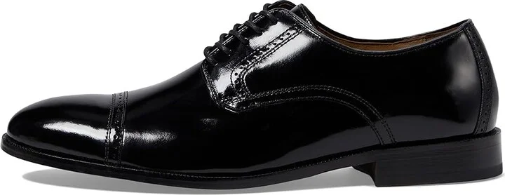 Johnston & Murphy Bradford Dress Cap Toe Oxford Men's Lace Up Cap Toe Shoes Black Brush-Off : 8.5 3E, Leather - Image 7