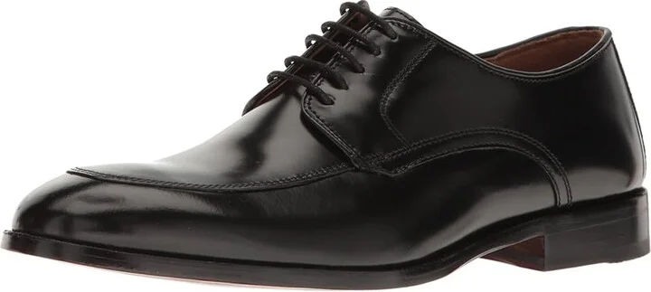 Johnston & Murphy Bradford Dress Moc Oxford Men's Lace Up Moc Toe Shoes Black Brush-Off : 8.5 D (M), Leather - Image 2
