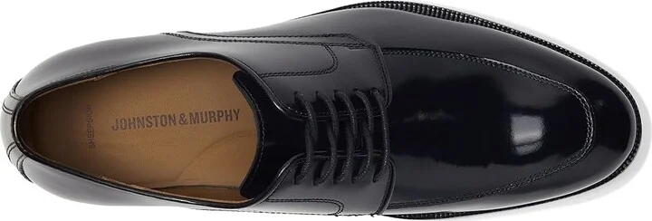 Johnston & Murphy Bradford Dress Moc Oxford Men's Lace Up Moc Toe Shoes Black Brush-Off : 8.5 D (M), Leather - Image 3