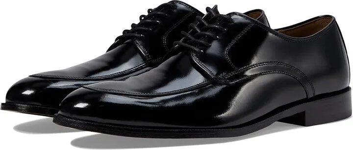 Johnston & Murphy Bradford Dress Moc Oxford Men's Lace Up Moc Toe Shoes Black Brush-Off : 8.5 D (M), Leather