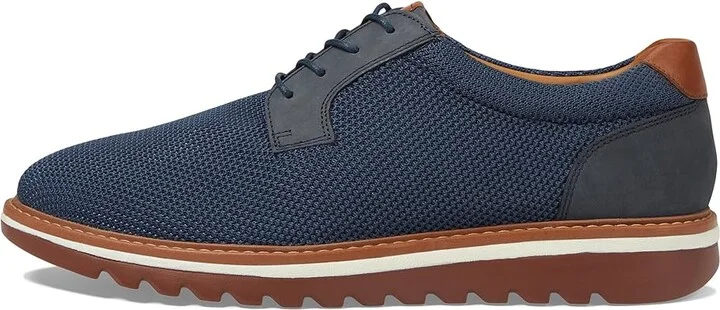 Johnston & Murphy Braydon Knit Plain Toe Men's Shoes Navy Knit : 11.5 M (D), Leather - Image 6
