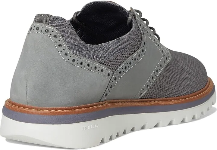 Johnston & Murphy Braydon Knit Saddle Men's Lace-up Boots Gray Knit/Nubuck : 10.5 M (D), Leather - Image 4