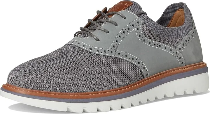 Johnston & Murphy Braydon Knit Saddle Men's Lace-up Boots Gray Knit/Nubuck : 10.5 M (D), Leather - Image 5