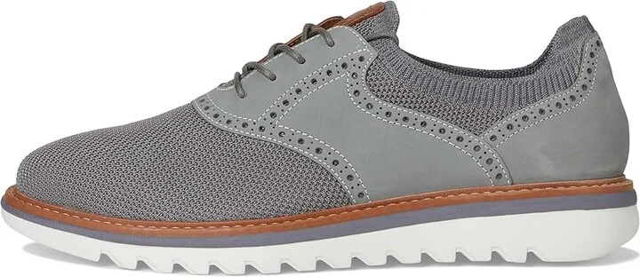 Johnston & Murphy Braydon Knit Saddle Men's Lace-up Boots Gray Knit/Nubuck : 10.5 M (D), Leather - Image 6