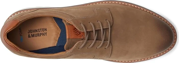Johnston & Murphy Braydon Plain Toe Men's Lace-up Boots Dark Taupe : 8 M (D), Leather - Image 2