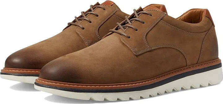 Johnston & Murphy Braydon Plain Toe Men's Lace-up Boots Dark Taupe : 8 M (D), Leather
