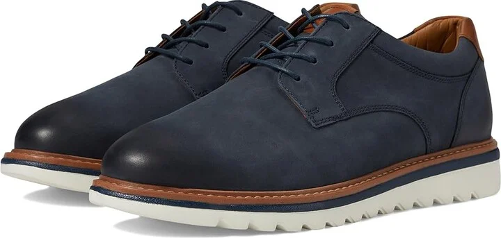 Johnston & Murphy Braydon Plain Toe Men's Lace-up Boots Navy Oiled Nubuck : 10.5 M (D), Leather
