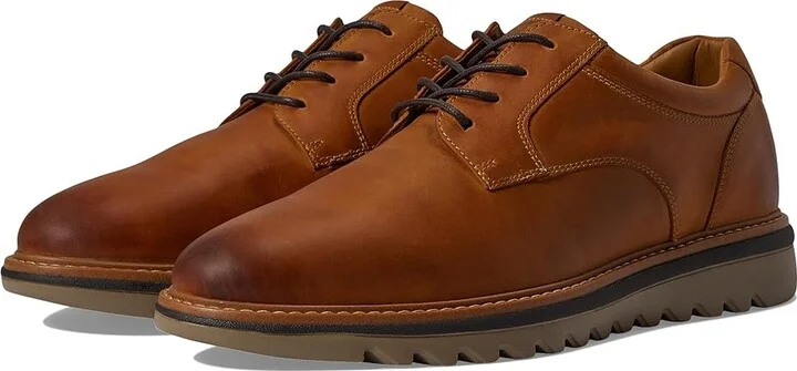 Johnston & Murphy Braydon Plain Toe Men's Lace-up Boots Tan : 8.5 M (D), Leather