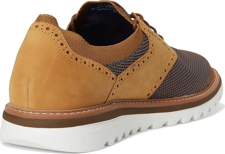 Johnston & Murphy Braydon Saddle Men's Lace-up Boots Tan Knit/Tan Full Grain : 9.5 M (D), Leather - Image 4