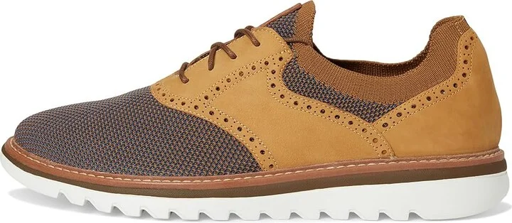 Johnston & Murphy Braydon Saddle Men's Lace-up Boots Tan Knit/Tan Full Grain : 9.5 M (D), Leather - Image 6