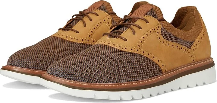 Johnston & Murphy Braydon Saddle Men's Lace-up Boots Tan Knit/Tan Full Grain : 9.5 M (D), Leather