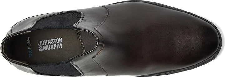Johnston & Murphy Brody Chelsea Boots Men's Boots Black Calfskin : 12 M (D), Leather/Rubber - Image 2