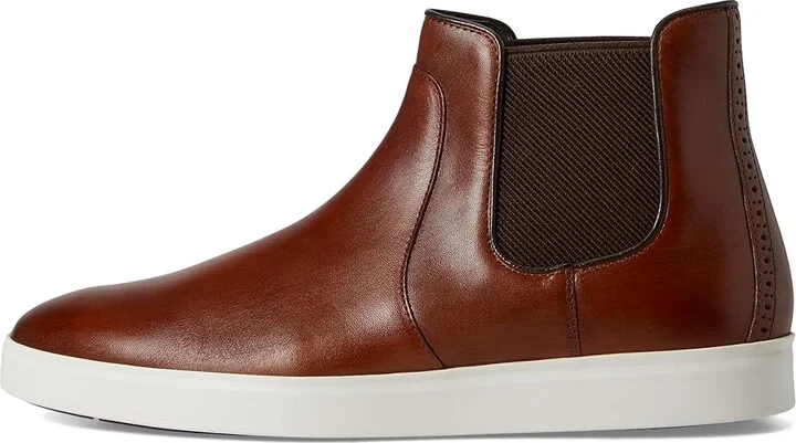 Johnston & Murphy Brody Chelsea Boots Men's Boots Brown Hand-Stained Calfskin : 12 M (D), Leather/Rubber - Image 6