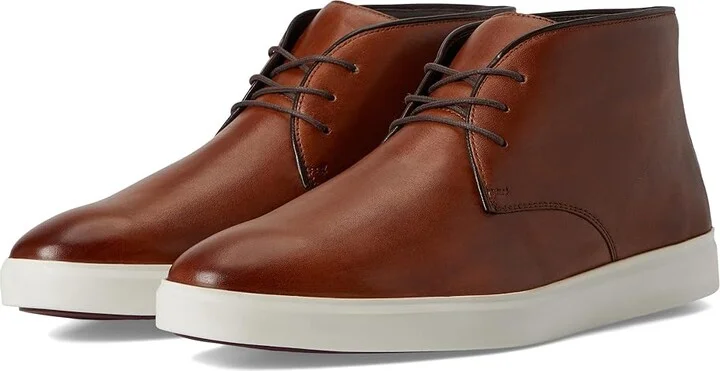 Johnston & Murphy Brody Chukka Men's Boots Brown Hand-Stained Calfskin : 11 M (D), Leather/Rubber