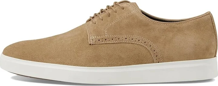 Johnston & Murphy Brody Plain Toe Men's Shoes Taupe Suede : 10 M (D), Leather - Image 6