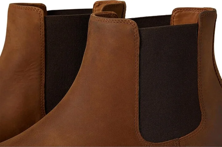 Johnston & Murphy Calder Chelsea Boots Men's Boots Brown Oiled Full Grain : 14 M (D), Leather - Image 5