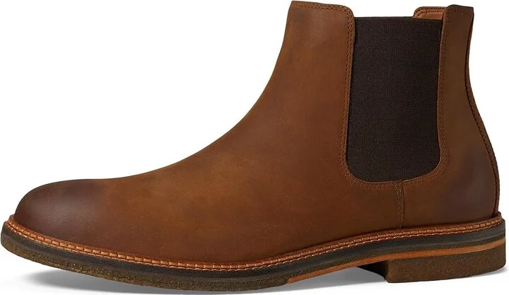 Johnston & Murphy Calder Chelsea Boots Men's Boots Brown Oiled Full Grain : 14 M (D), Leather - Image 6