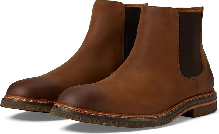 Johnston & Murphy Calder Chelsea Boots Men's Boots Brown Oiled Full Grain : 14 M (D), Leather