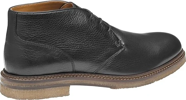 Johnston & Murphy Calder Chukka Men's Boots Black Tumbled Full Grain : 12 W (EE), Leather - Image 4