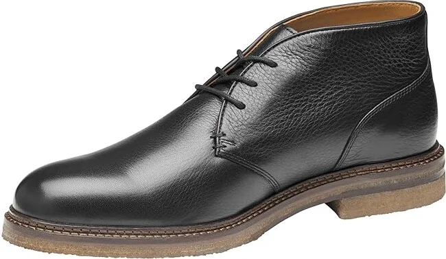Johnston & Murphy Calder Chukka Men's Boots Black Tumbled Full Grain : 12 W (EE), Leather - Image 5