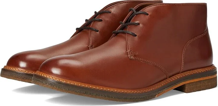 Johnston & Murphy Calder Chukka Men's Boots Mahogany Full Grain : 10.5 M (D), Leather