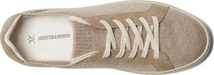 Johnston & Murphy Cammie Knit Lace-Up Women's Shoes Taupe : 6.5 M, Leather - Image 2