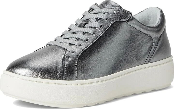 Johnston & Murphy Cammie Lace-Up Women's Shoes Pewter Italian Metallic Glove Leather : 6 M, Leather/Nubuck - Image 5